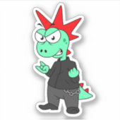 Tyrannosaurus Rex verkleidete sich als Punk. Aufkleber (Vorderseite)