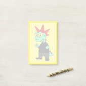 Tyrannosaurus Rex verkleidete sich als Punk. Post-it Klebezettel (Auf Schreibtisch)