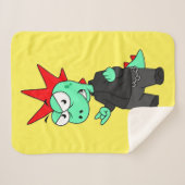 Tyrannosaurus Rex verkleidete sich als Punk. Sherpadecke (Vorderseite (Horizontal))