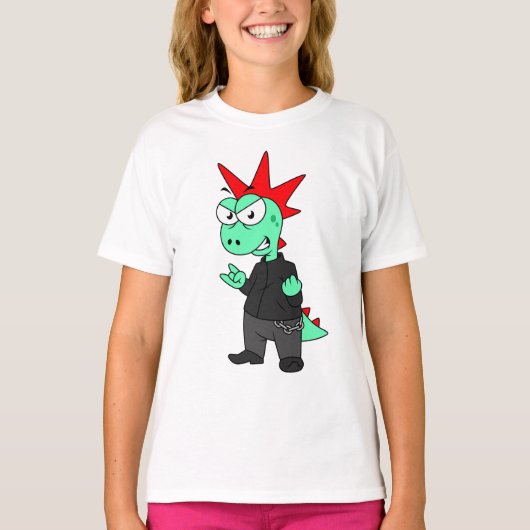 Tyrannosaurus Rex verkleidete sich als Punk. T-Shirt (Vorderseite)