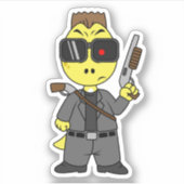 Tyrannosaurus Rex verkleidete sich als Terminator. Aufkleber (Vorderseite)