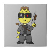 Tyrannosaurus Rex verkleidete sich als Terminator. Fliese (Vorderseite)