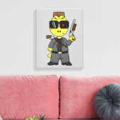 Tyrannosaurus Rex verkleidete sich als Terminator. Leinwanddruck (Insitu (Wohnzimmer))