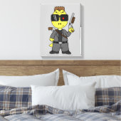 Tyrannosaurus Rex verkleidete sich als Terminator. Leinwanddruck (Insitu (Schlafzimmer))