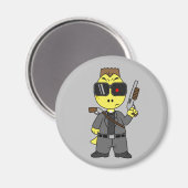 Tyrannosaurus Rex verkleidete sich als Terminator. Magnet (Vorderseite/Rückseite)