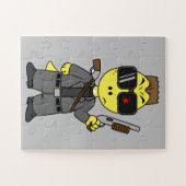 Tyrannosaurus Rex verkleidete sich als Terminator. Puzzle (Horizontal)