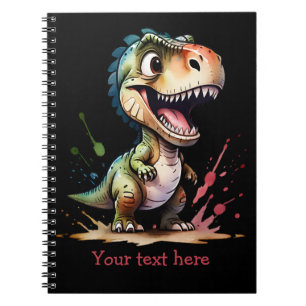 Tyrannosaurus Rex Wasserfarbspritzer Personalisier Notizblock