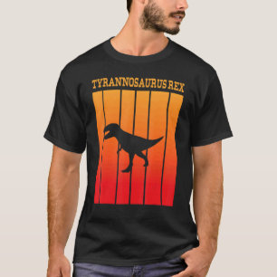 Tyrannosaurus-Schatten-Silhouette bei Sonnenunterg T-Shirt