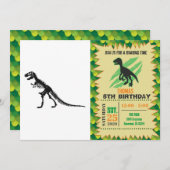 Tyrannosaurus Skeleton - Wählen Sie die Hintergrun Einladung (Vorne/Hinten)