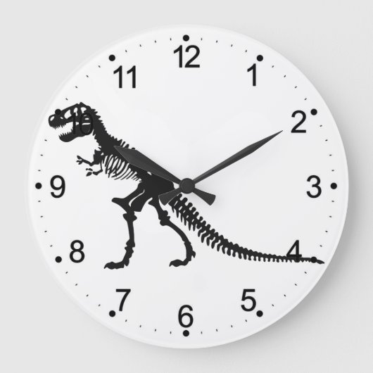 Tyrannosaurus Skeleton - Wählen Sie die Hintergrun Große Wanduhr (Vorderseite)