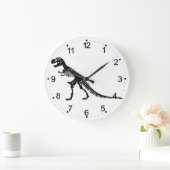 Tyrannosaurus Skeleton - Wählen Sie die Hintergrun Große Wanduhr (Zuhause)