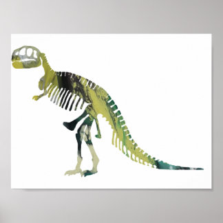 Tyrannosaurus-Skelett Poster