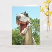 Tyrannosaurus T-Rex Dinosaur Karte (Gelbe Blume)
