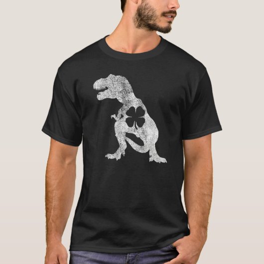 Tyrannosaurus T Rex Dinosaur ST PATRICKS DAY Irish T-Shirt (Vorderseite)