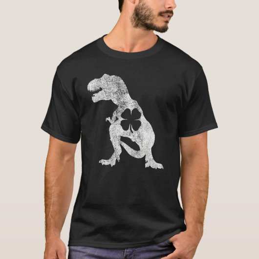 Tyrannosaurus T Rex Dinosaur ST PATRICKS DAY Irish T-Shirt (Vorderseite)
