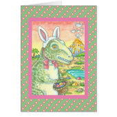 TYRANNOSAURUS T REX EASTER BUNNY GREETCARD Ver (Vorne)