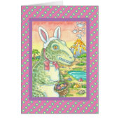 TYRANNOSAURUS T REX EASTER BUNNY NOTE CARD Verse (Vorne)