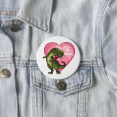 Tyrannosaurus Valentinstag Button (Beispiel)