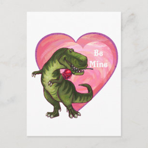 Tyrannosaurus Valentinstag Feiertagspostkarte