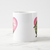 Tyrannosaurus Valentinstag Jumbo-Tasse (Vorderseite)