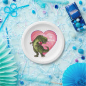 Tyrannosaurus Valentinstag Pappteller (Party)