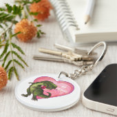 Tyrannosaurus Valentinstag Schlüsselanhänger (Vorderseite rechts)