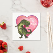 Tyrannosaurus Valentinstag Serviette (Beispiel)