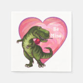 Tyrannosaurus Valentinstag Serviette (Vorderseite)