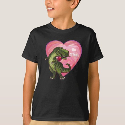 Tyrannosaurus Valentinstag T-Shirt (Vorderseite)