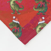 Tyrannosaurus Weihnachten Fleecedecke (Ecke)