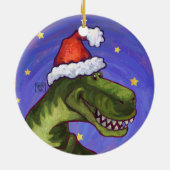 Tyrannosaurus Weihnachten Keramik Ornament (Hinten)