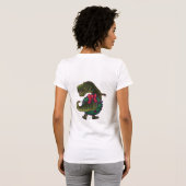 Tyrannosaurus-Weihnachten T-Shirt (Schwarz voll)