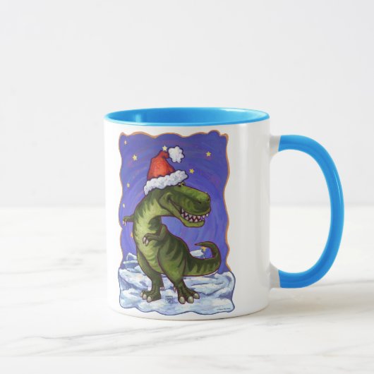 Tyrannosaurus Weihnachten Tasse (Rechts)