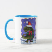Tyrannosaurus Weihnachten Tasse (Links)