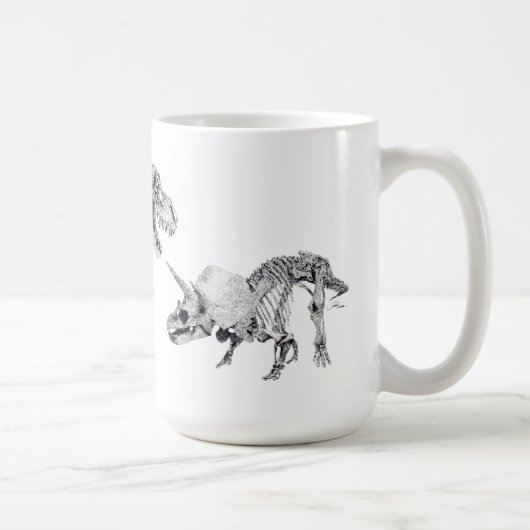 Tyrannosaurusrex und Triceratops Kaffeetasse (Rechts)