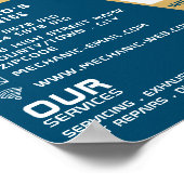 Tyre Change, Auto Mechanic & Repairs Advertising Poster (Ecke)