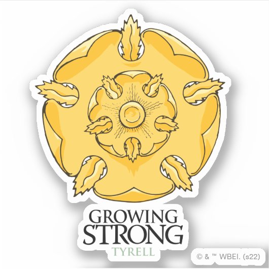Tyrell Sigil - Starkes Wachstum Aufkleber (Vorderseite)