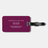 Tyrian Lila Makeup Artist Einmaliger Name Gepäckanhänger (Rückseite horizontal)