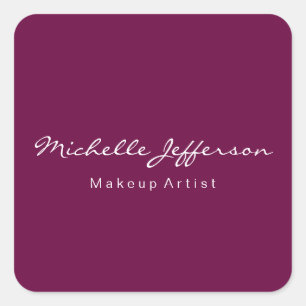 Tyrian Lila Makeup Artist Unique Quadratischer Aufkleber