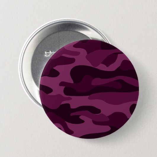Tyrian Lila Monocolor Camouflage Button (Vorne & Hinten)