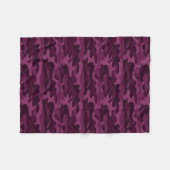Tyrian Lila Monocolor Camouflage Fleecedecke (Vorderseite (Horizontal))