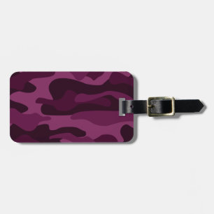 Tyrian Lila Monocolor Camouflage Gepäckanhänger
