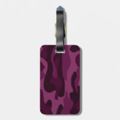 Tyrian Lila Monocolor Camouflage Gepäckanhänger (Rückseite vertikal)