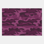 Tyrian Lila Monocolor Camouflage Geschenkpapier Set (Vorderseite 3)