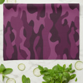 Tyrian Lila Monocolor Camouflage Geschirrtuch (Gefaltet)