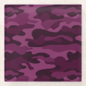 Tyrian Lila Monocolor Camouflage Glasuntersetzer (Vorderseite)