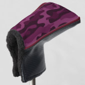 Tyrian Lila Monocolor Camouflage Golf Headcover (3/4 Vorderseite)