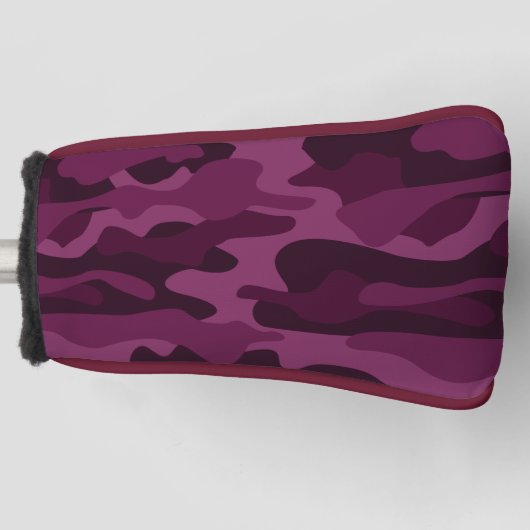 Tyrian Lila Monocolor Camouflage Golf Headcover (Vorderseite)
