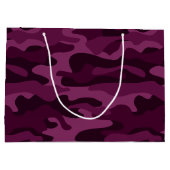 Tyrian Lila Monocolor Camouflage Große Geschenktüte (Rückseite)
