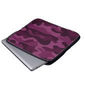 Tyrian Lila Monocolor Camouflage Laptopschutzhülle (Vorne Knopf)